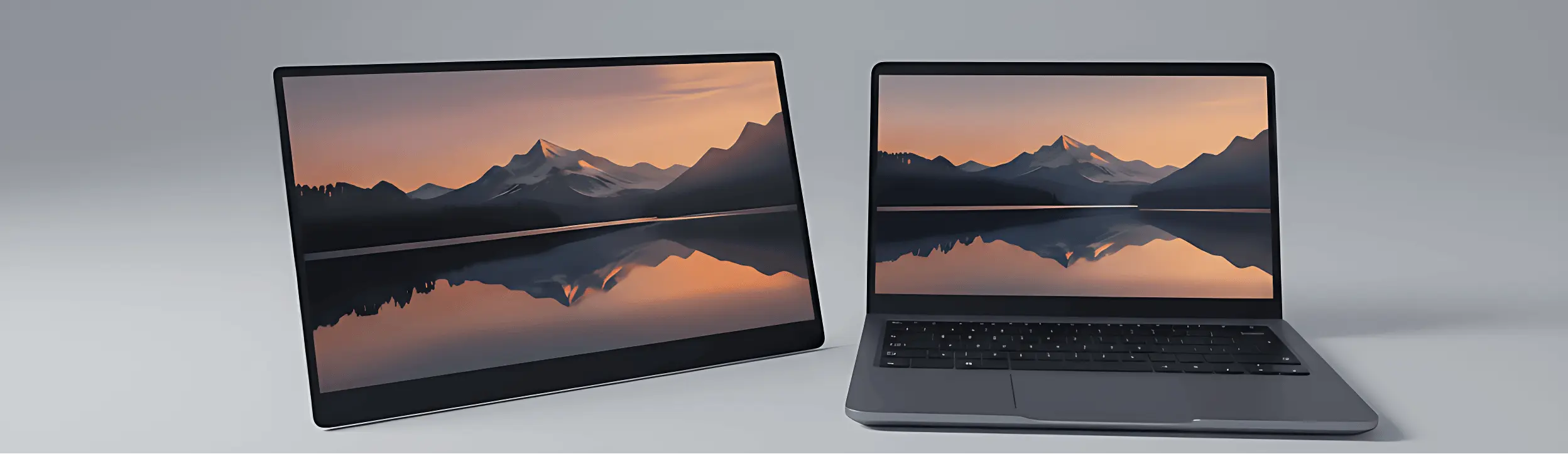TheNomad portable monitor as a dual screen setup for laptops - Nomad & Work