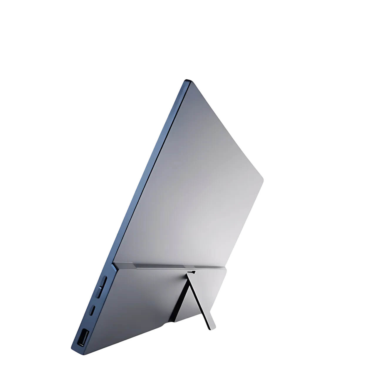 Right side view of TheNomad portable monitor showing control buttons and slim profile