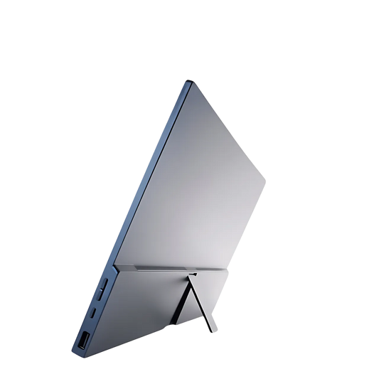 Right side view of TheNomad portable monitor showing control buttons and slim profile